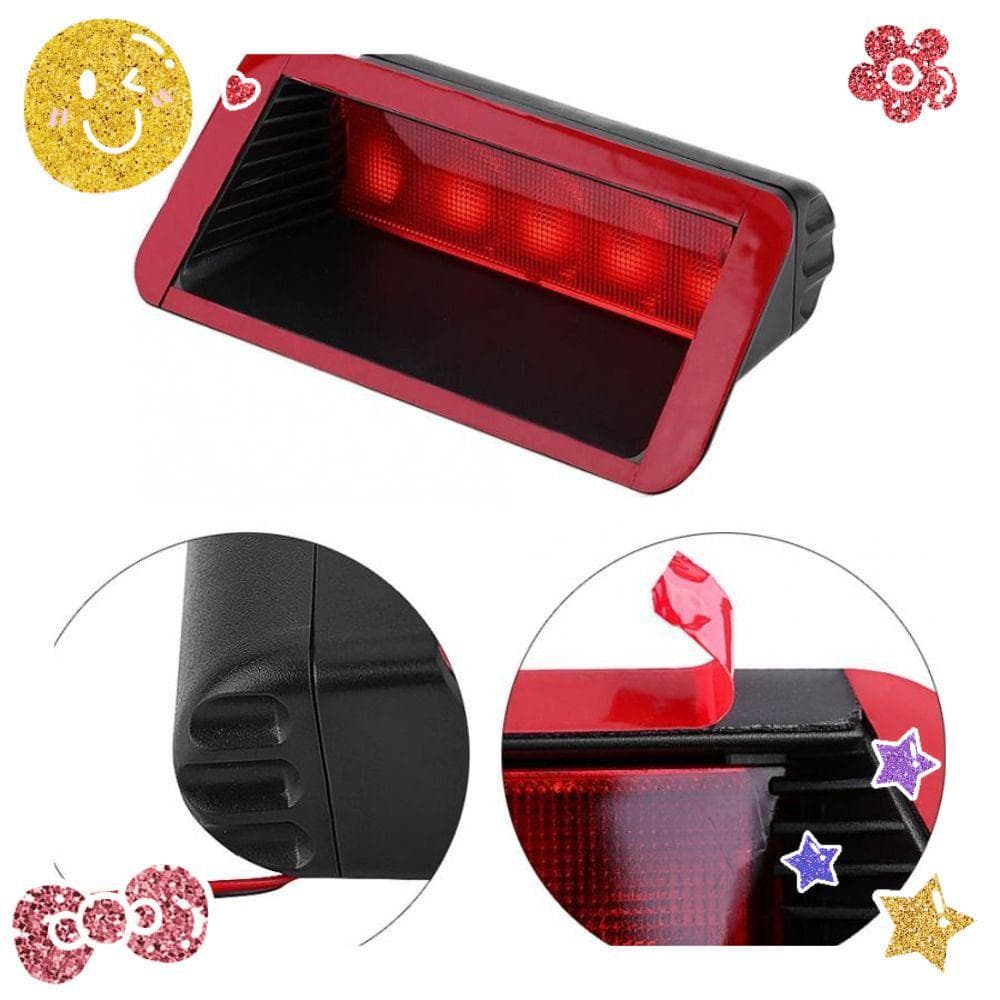 Luz De Freio , Acessórios Para Carro Universal Luzes De Montagem Alta , Caixa Preta Lente Vermelha 5LED