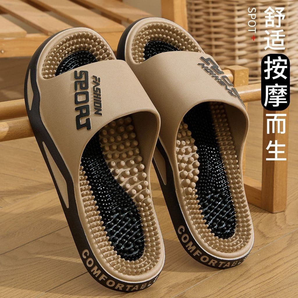 [Novo produto envio rápido] massagem nos pés masculina 2026 sandálias de verão chinelos ao ar livre Indoor acuponto mass
