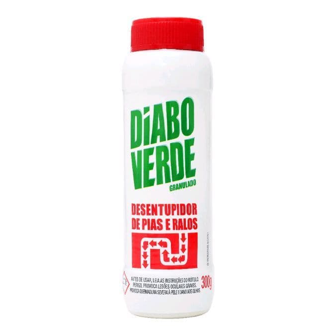 Desentupidor de pias e ralos DIABO VERDE granulado 300g