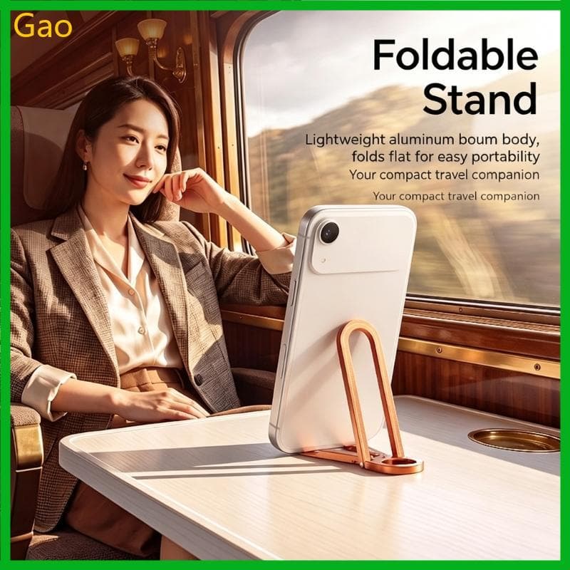 Suporte De Telefone De Metal Gao Com Toques De Transporte Integrados Para Armazenamento Portátil