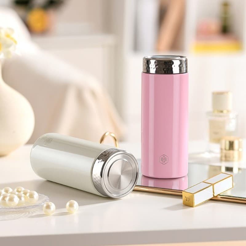 Bo BYQB-400 Copo térmico elegante e divertido 400mL Copo reto de moda simples para homens e mulheres Copo de água portát