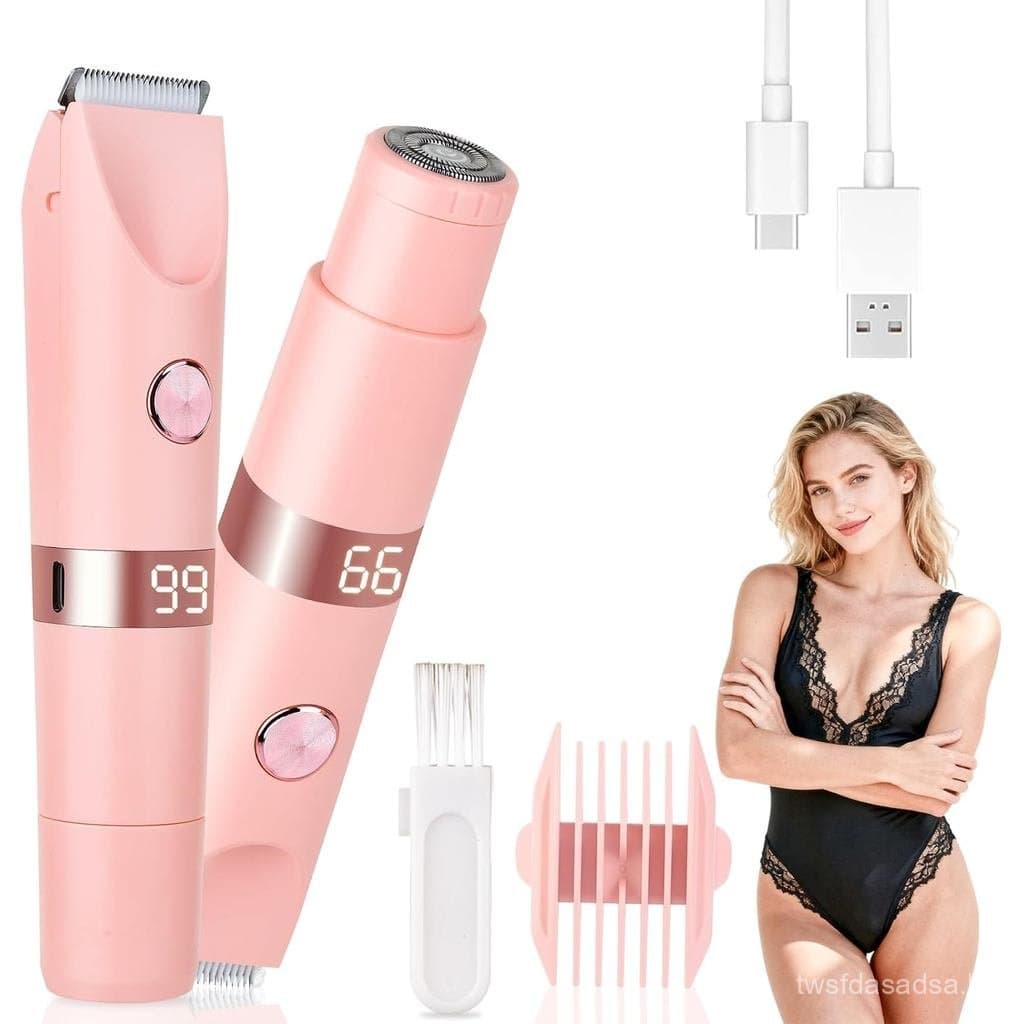 Aparelho de barbear elétrico unissex, aparador de biquíni com display LED, à prova d'água IPX7, adequado para uso tanto
