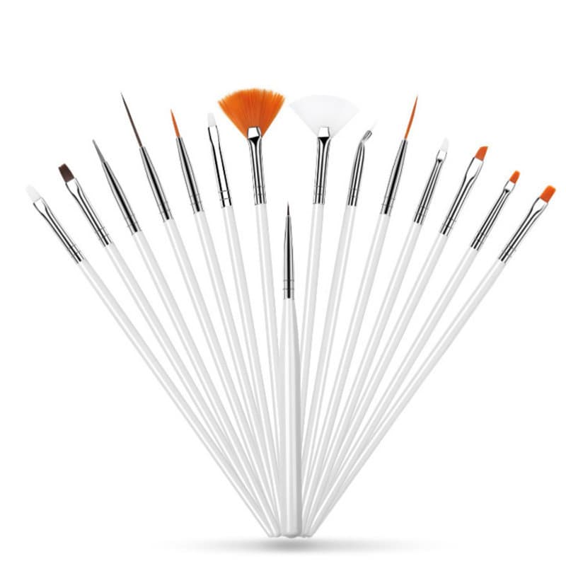 Kit 15 Pincel Decoração Unhas Nail Art Pincel Profissional