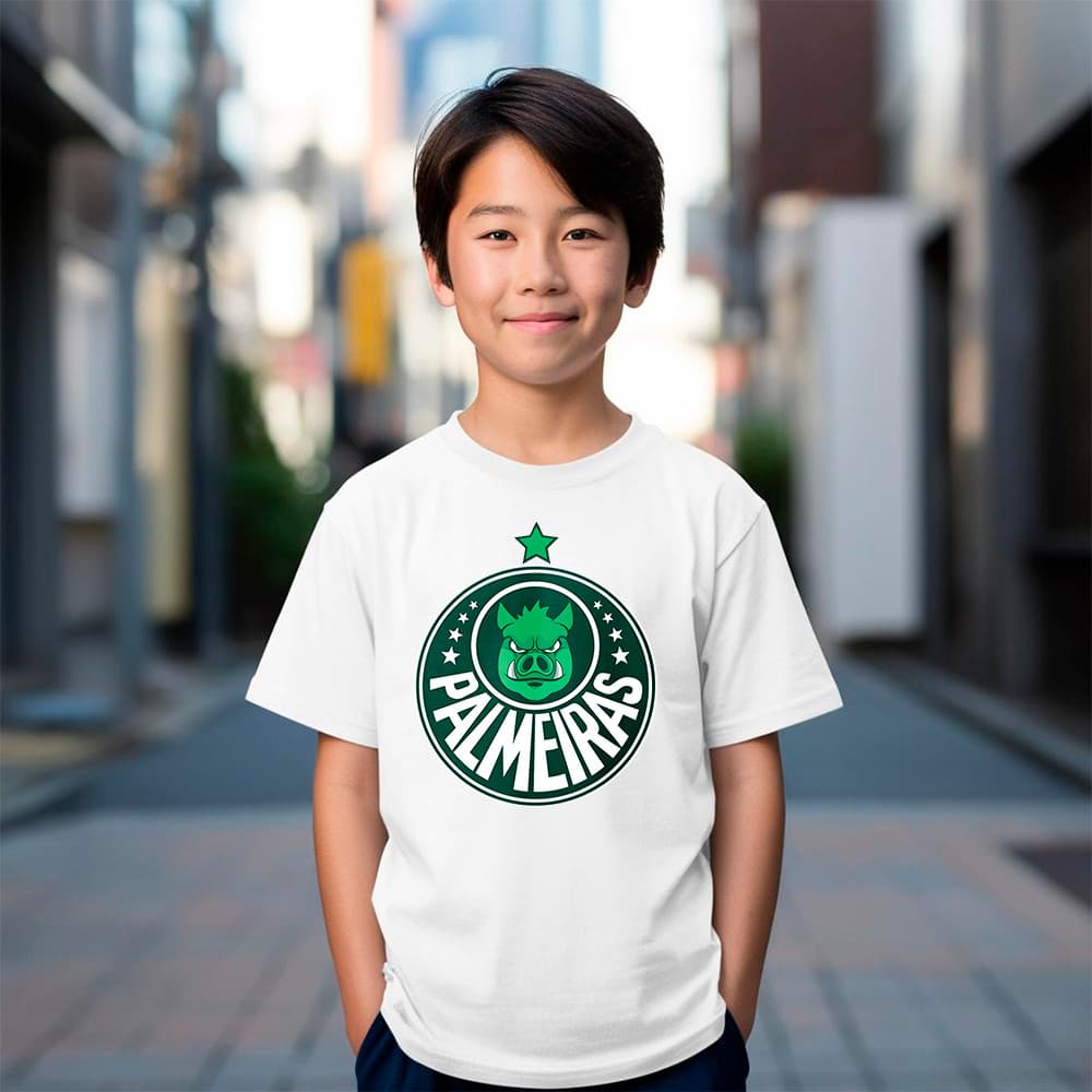 Camiseta Infantil Palmeiras Meu Verdão Minha Vida