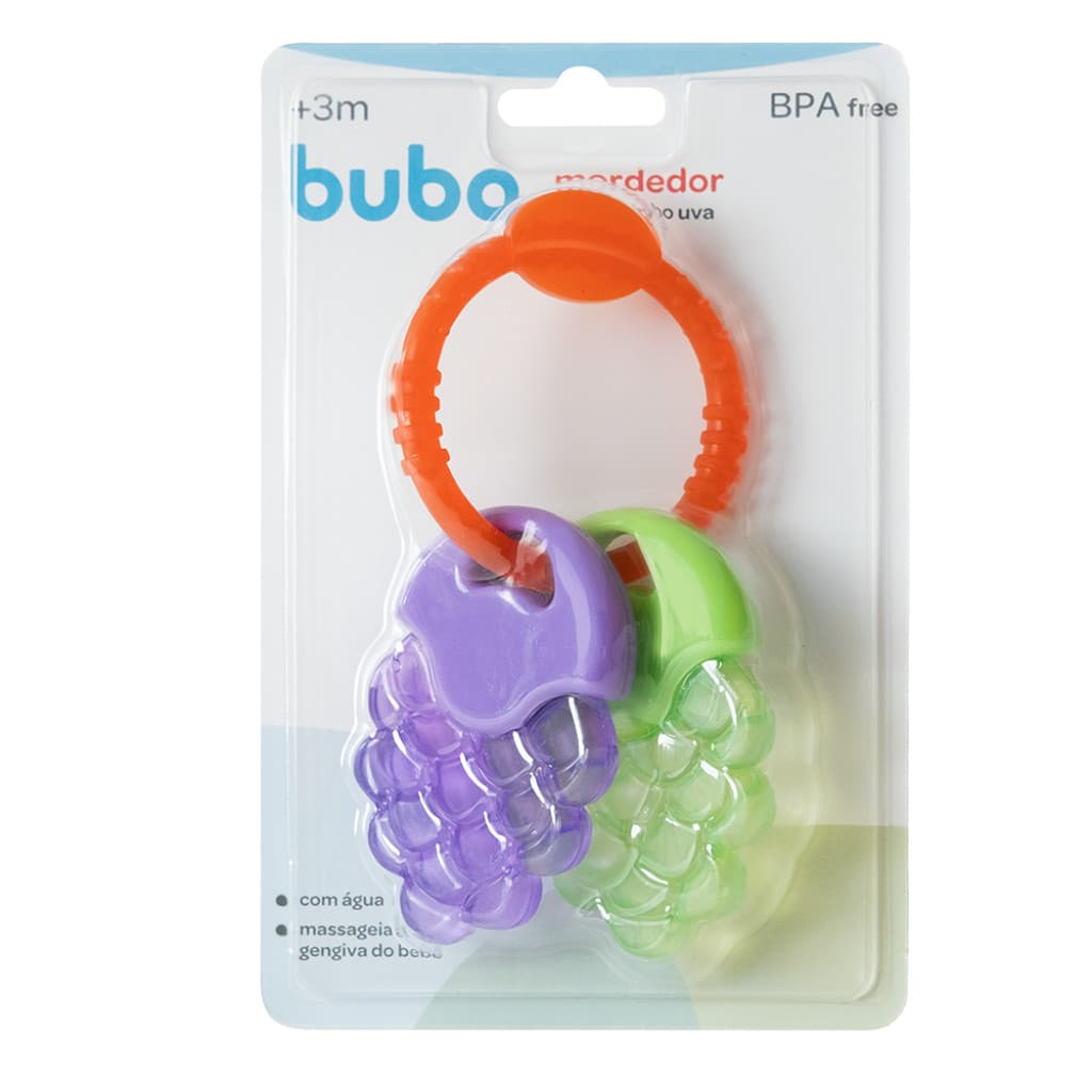 Mordedor com Água Chaveirinho Uva Sortido Buba