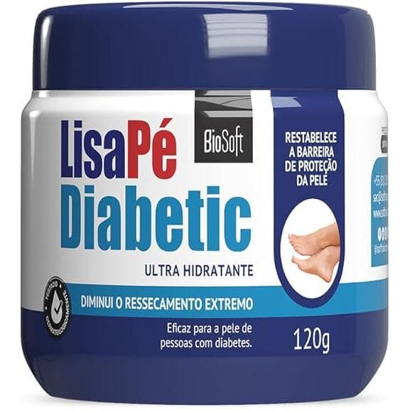 Creme Para Pés Diabéticos Biosoft • Hidratação Profunda • Diminui O Ressecamento Extremo E Aspereza - Pele Macia
