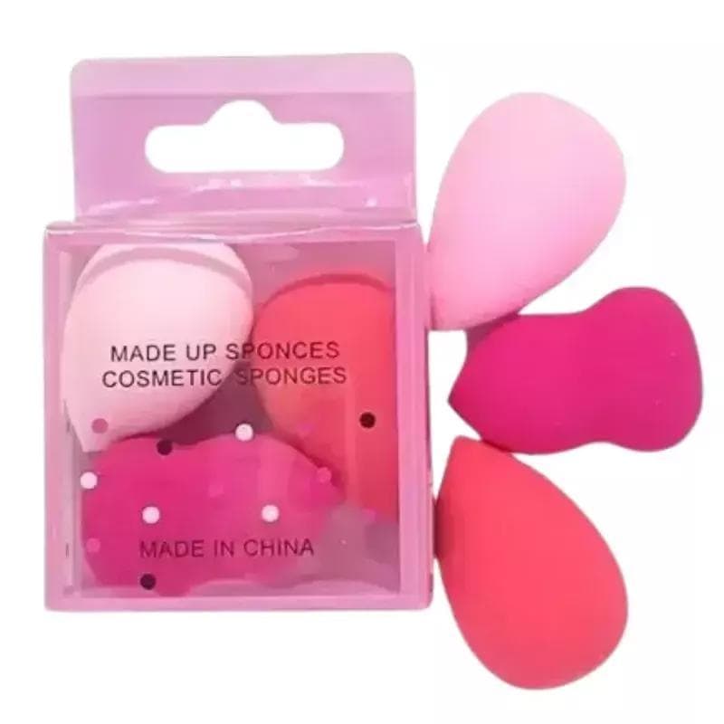 Kit 3 Mini Esponjas Gota De Maquiagem Para Base Corretivo Contorno