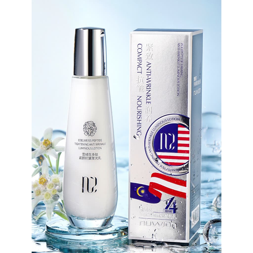 Você respeita peptídeo Edelweiss firmador Anti-rugas loção luminosa suavizante delicado luxo cuidados nutritivos melhora
