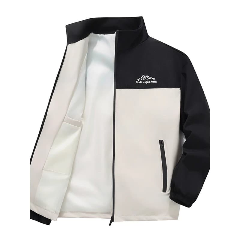 Primavera outono jaqueta masculina na moda esportes gola alta jaqueta masculina coreano Casual jaqueta estilo fino solto