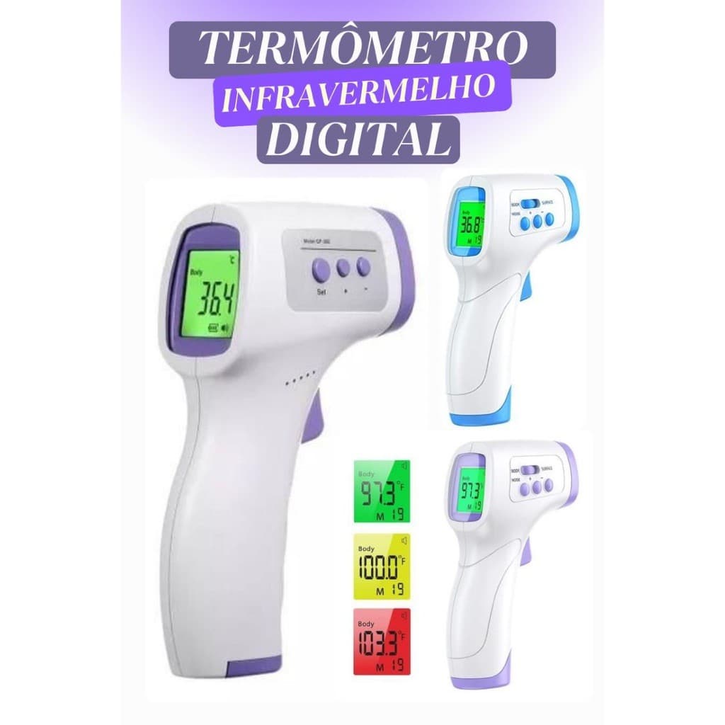 Termômetro Termometro Digital Testa Infravermelho Medição Temperatura Corporal Para Bebê Adulto