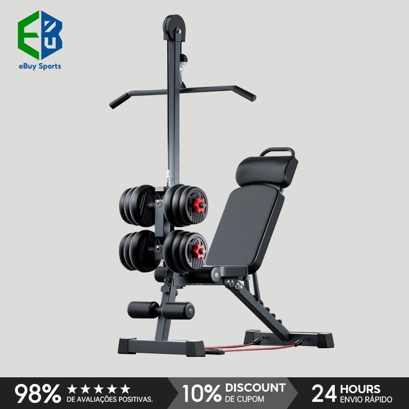 Ebuy Sports Treine tudo em casa com tração alta Banco multifuncional 12 em 1 Suporta até 300kg