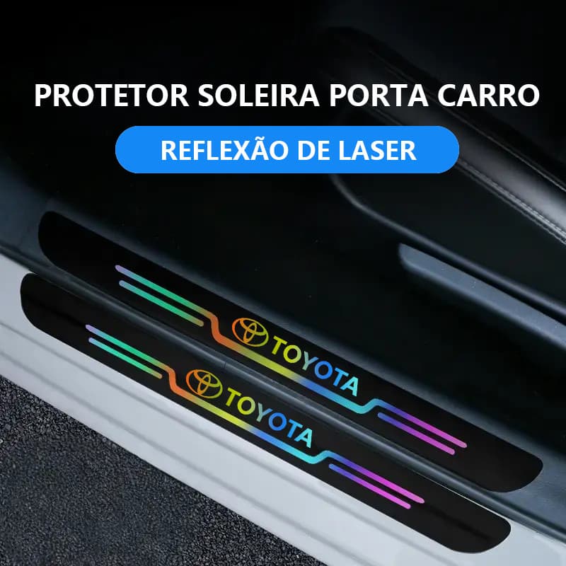 Protetor De Soleira De Porta De Carro , 4 Unidades , Preto , Reflexivo A Laser , 25x4.5cm , 50x4.5cm , Tiras Universais