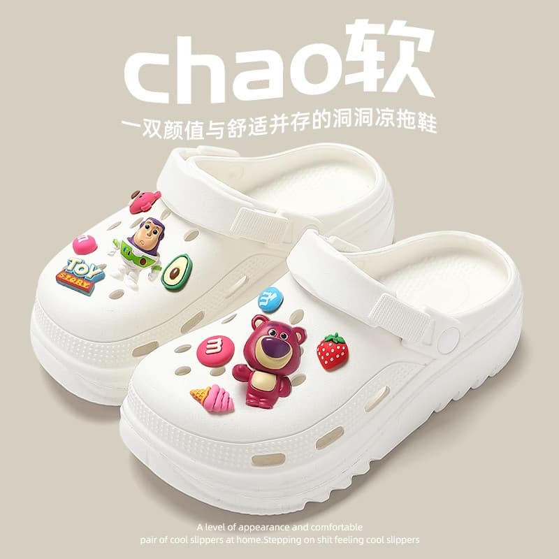 High-End enfermeira buraco sapatos femininos verão exterior Wear 2026 novo estilo de sola grossa Anti-deslizamento cirur