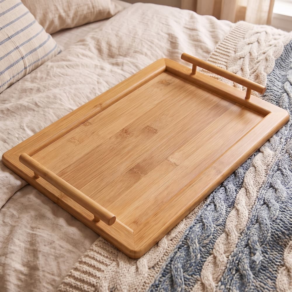 Bandeja de Bambu com Alça (45 cm) - G
