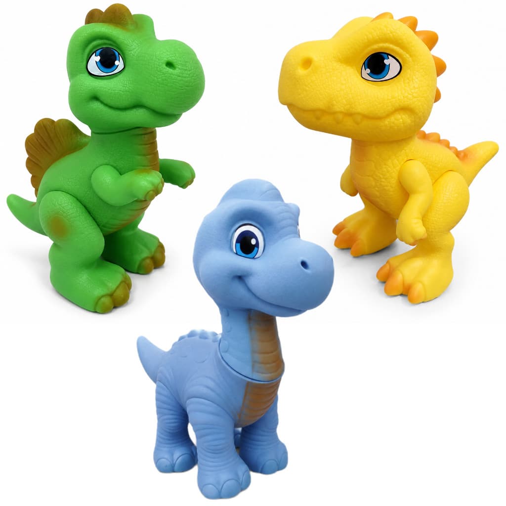 Dinossauro Articulado Vinil Macio Infantil T-Rex Espinossauro Braquiossauro Grande
