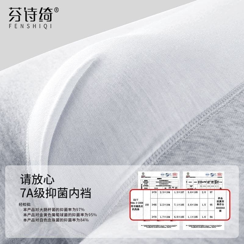 Fensi Qicai Algodão Macio Ceroso Respirável Roupa Interior Masculina Tamanho Grande Puro Algodão Simples Boxer Shorts#芬诗