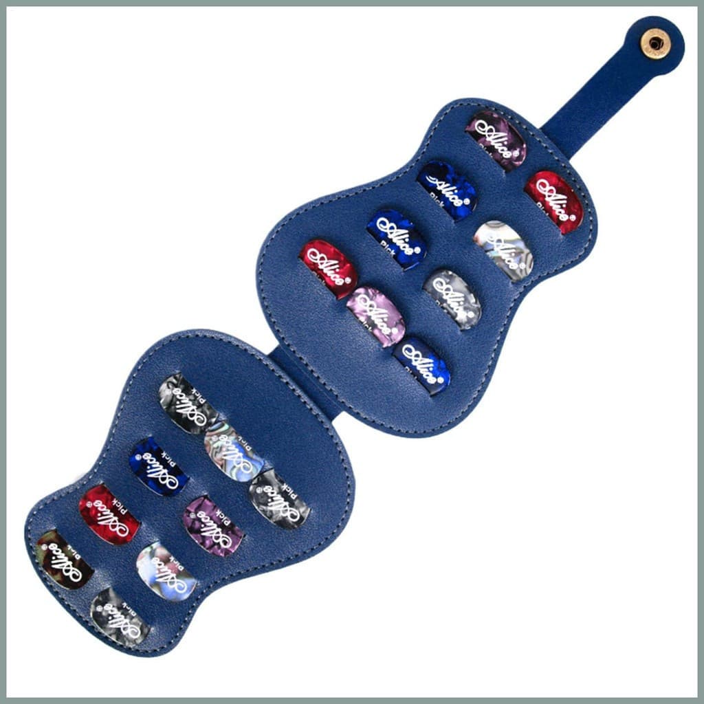 Caixa De Palheta Para Guitarra , Leve , Suporte Palhetas De Elegante , Grande Capacidade , Couro , Com 18 Espaços , Ynea