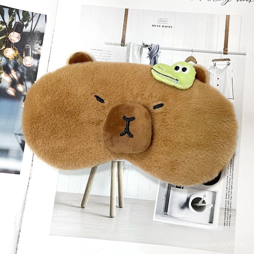 Capivara Sono Máscara De Olho Sombra Capa Blackout Venda Noite Dormir Viagem Ajuda