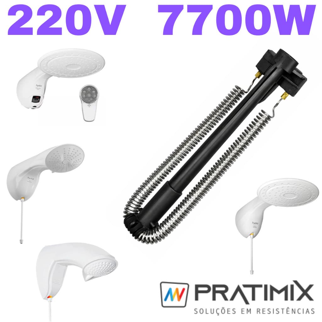 Resistência ThermoSystem Ducha ND Eletrônica Óptima Star Hydra 7700w 220v