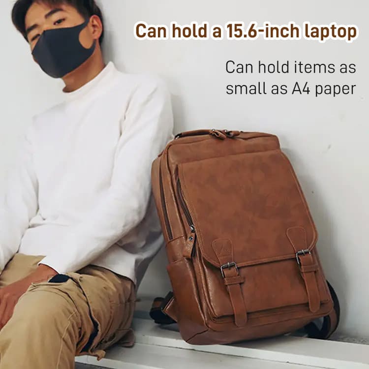 [Versatile Use] Leather Backpack for Outdoor Adventure and Travel/Outdoor Backpack/Business Backpack