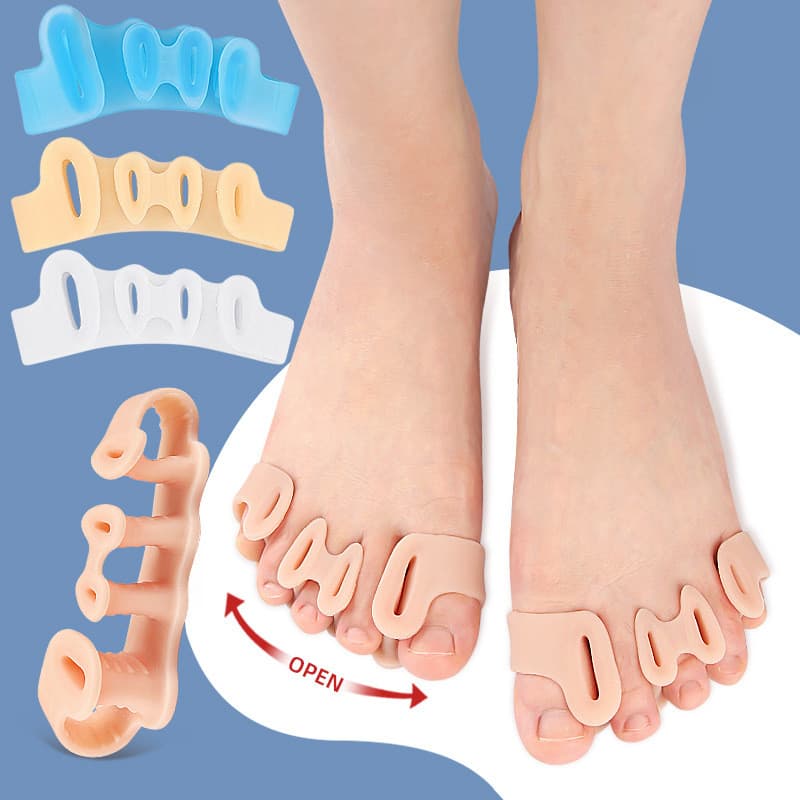Divisor de dedo do pé de cinco buracos polegar valgo osso do pé grande sobreposto toe Clip-On Shaper separação macia sep