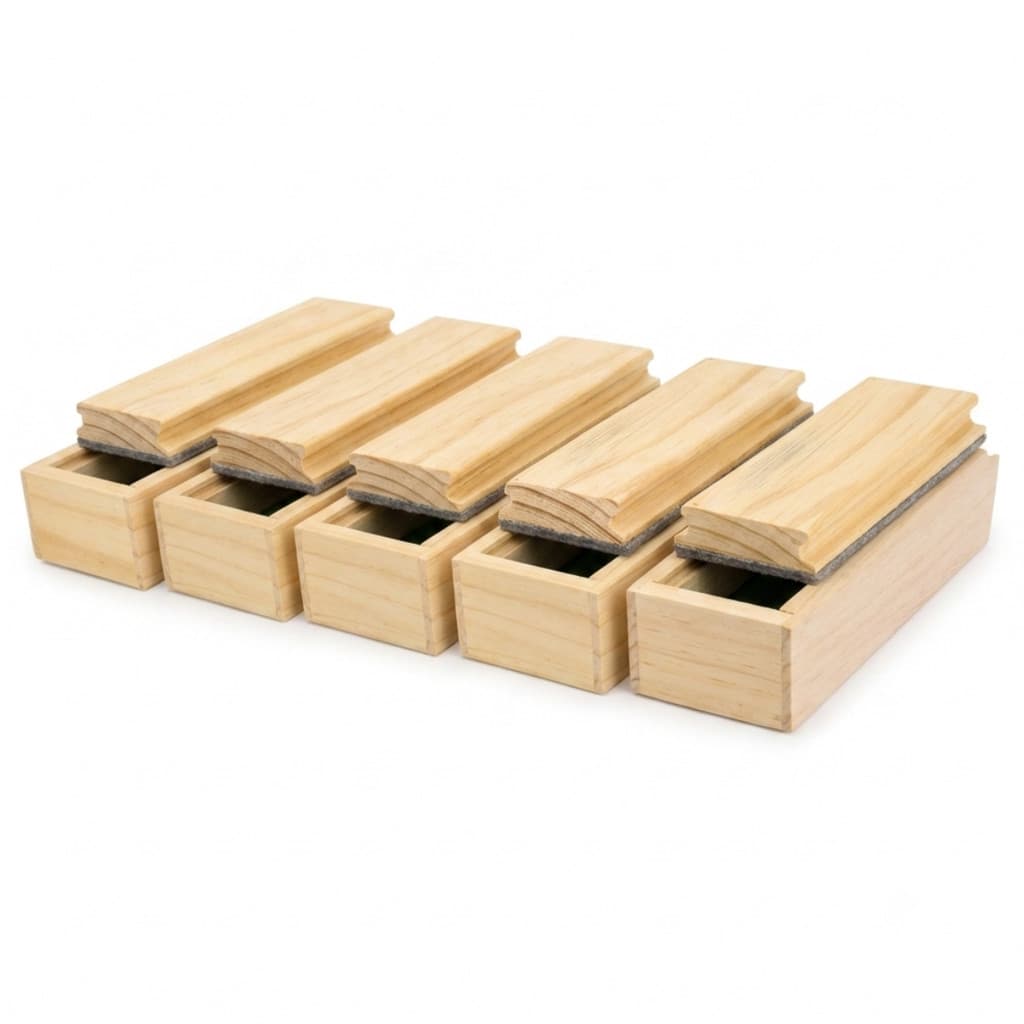 Kit 5 Apagador Com Porta Giz Souza 2815 Madeira Para Lousa Quadro Negro Escolar Professor Sala Aula