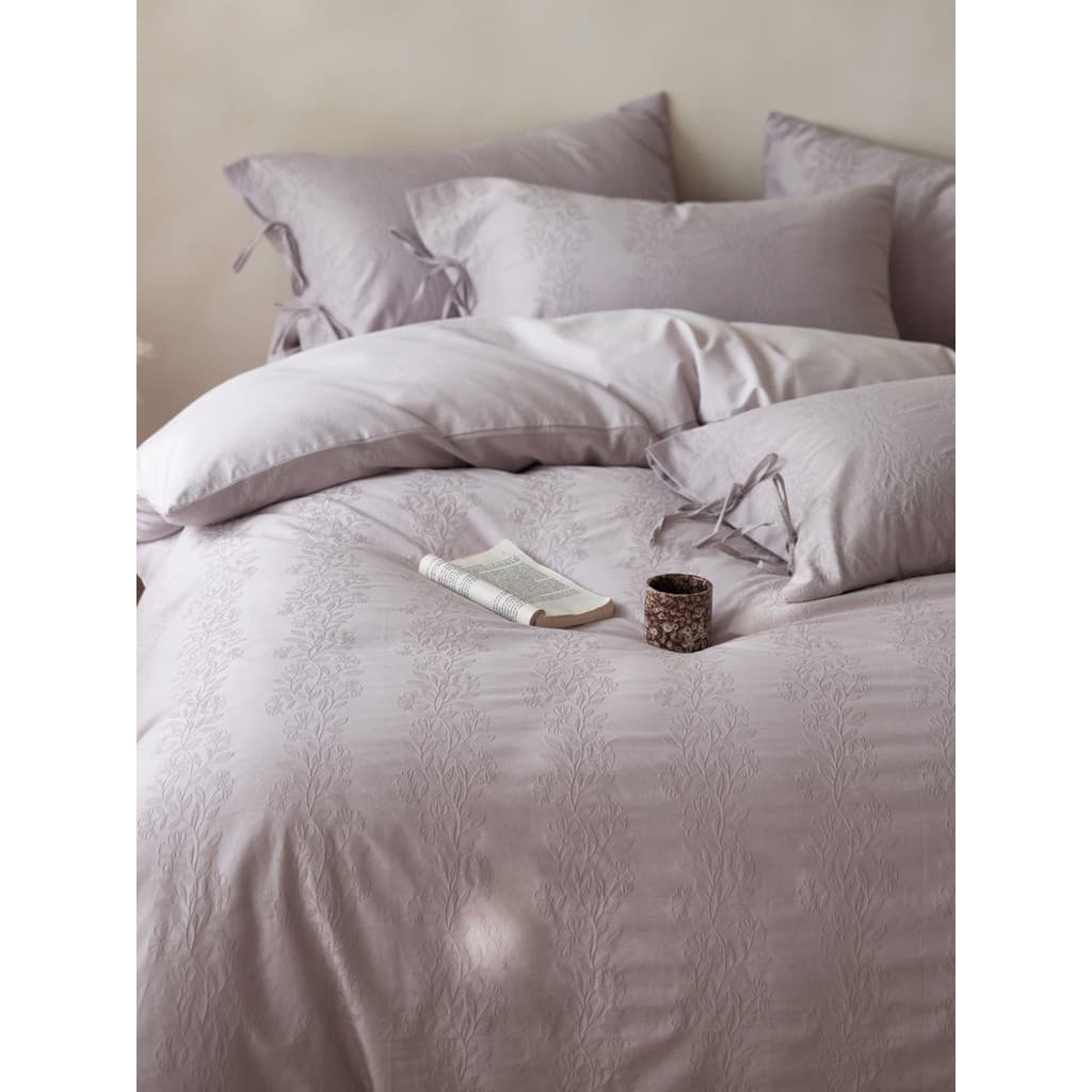 Cama de luxo leve com sensação de alta qualidade Conjunto de quatro peças de algodão puro algodão grosso escovado capa d