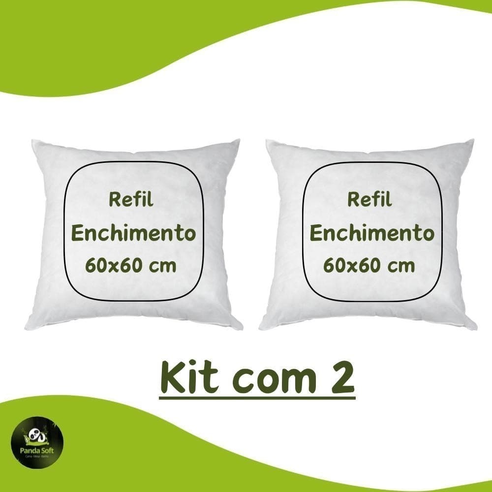 Enchimento Almofada Refil 60x60 Silicone 2 Unidade 1