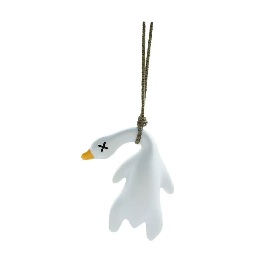 Pequeno enfeite de pato para espelho retrovisor interno do carro que muda de cor, decoração suspensa criativa para o int