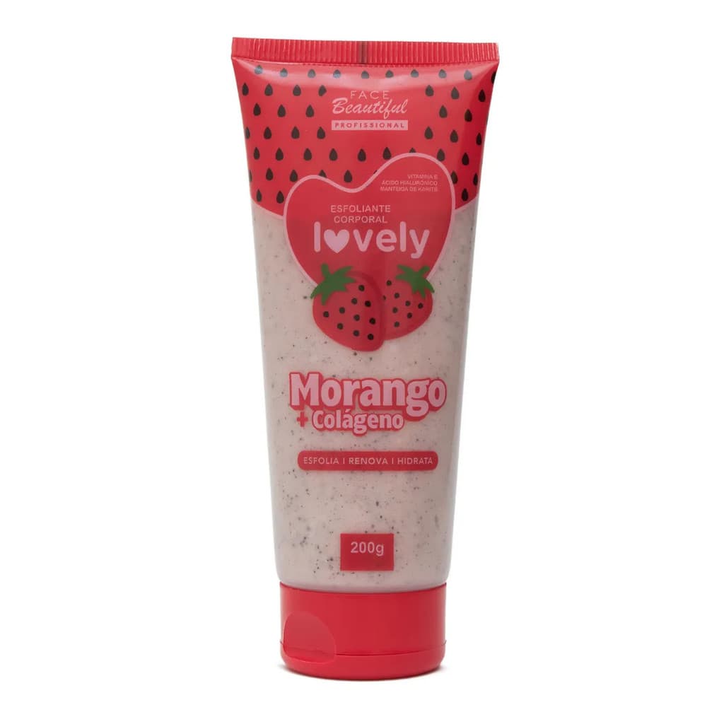 FACE BEAUTIFUL - ESFOLIANTE CORPORAL BISNAGA MORANGO E COLAGENO 200G