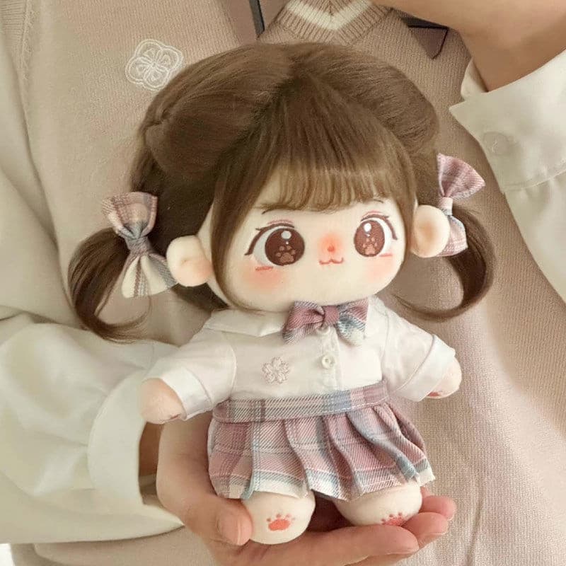 Boneca de Pelúcia Recheada de Algodão Substituível de 20cm, Presente para Menina OCFN GOPA