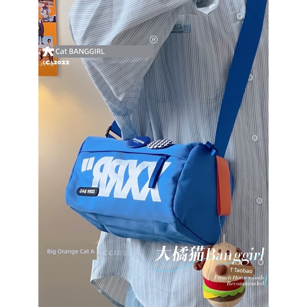 bolsa transversal feminino Bolsa Bolsa Feminina Klein Azul Casual Nicho Bolsa de Ombro