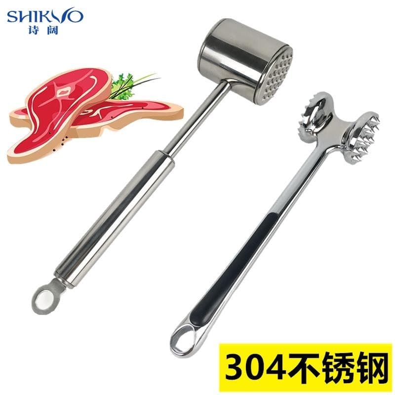 304 martelo de carne de aço inoxidável doméstico martelo de carne solta cozinha bater carne martelo bife liga