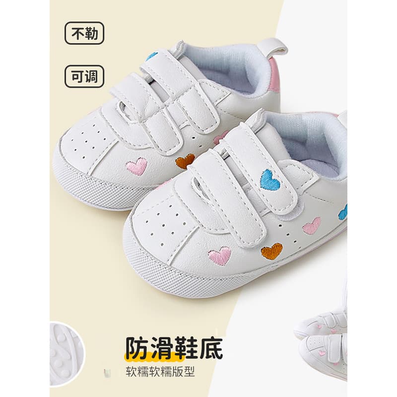 Medidor de açúcar sapatos de bebê meias sola macia primavera outono bonito bebê passo frente sapatos meias Anti-queda ca