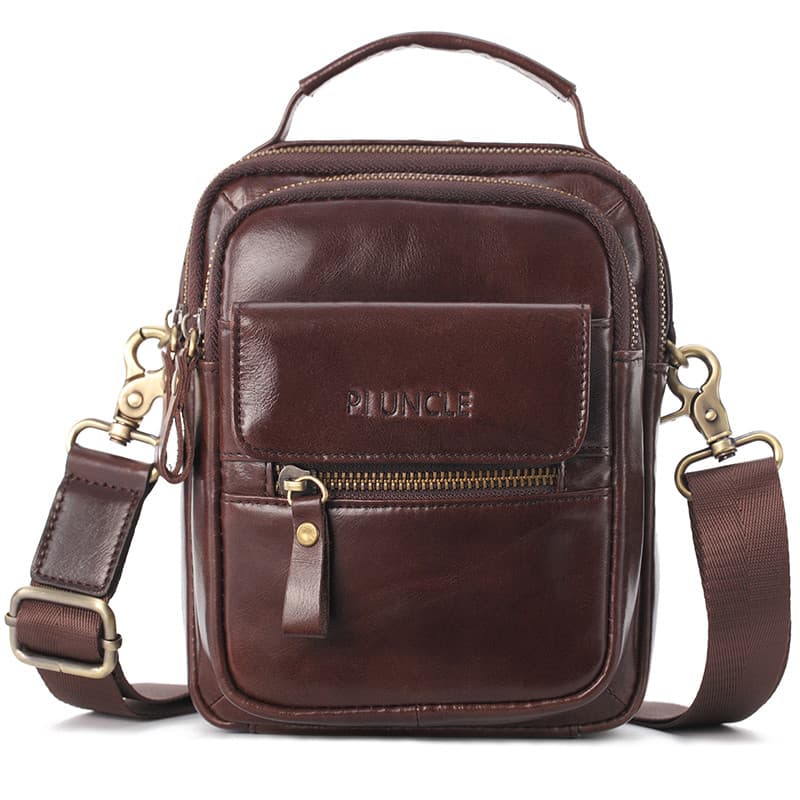 Bolsa mensageiro de ombro masculina, bolsa Casual de couro genuíno, bolsa multifuncional, leve, viagem de negócios