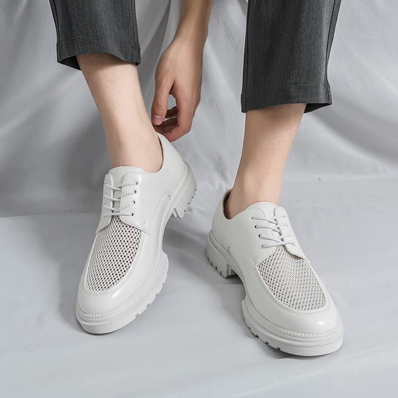 Primavera respirável sapatos de couro branco fotografia dos homens casamento Photo Studio anfitrião desempenho negócios