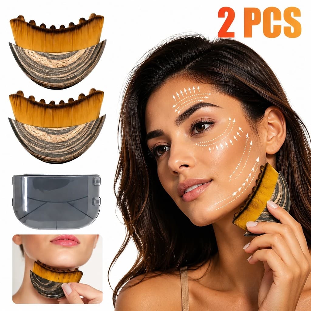 Massageador Facial Drenagem Linfática 5 em 1 | Escova Contorno Rosto | Reduz Papada e Inchaço