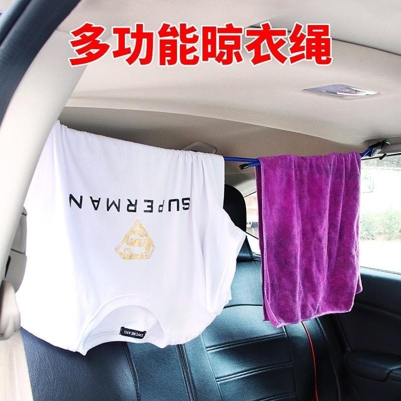 Varal de carro no carro, ferramenta útil para secagem de roupas, equipamento de viagem autônomo, pendurado traseiro, Rac