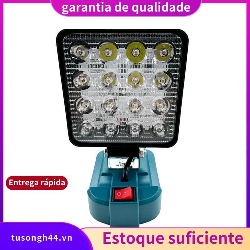 Lanterna De Luz De Trabalho LED Para Bateria De Íon-Lítio De 18V Portátil Lâmpada De Inundação De Emergência Acampamento