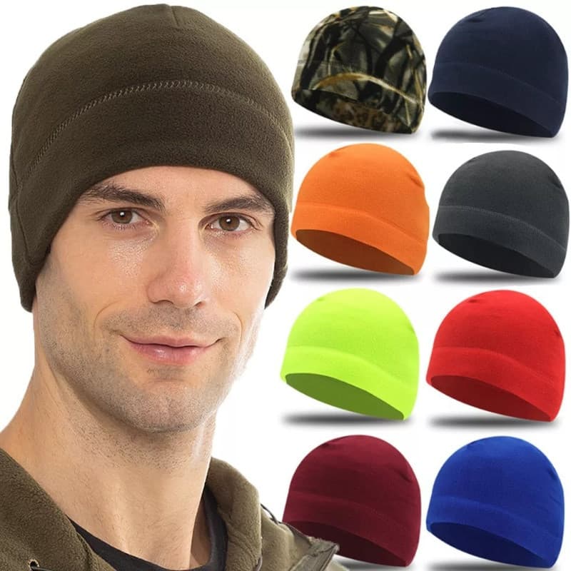 Gorro Unissex de Lã Polar Quente, Clássico, Tático, à Prova de Vento, para Atividades ao Ar Livre, Caminhadas, Pesca, Ci