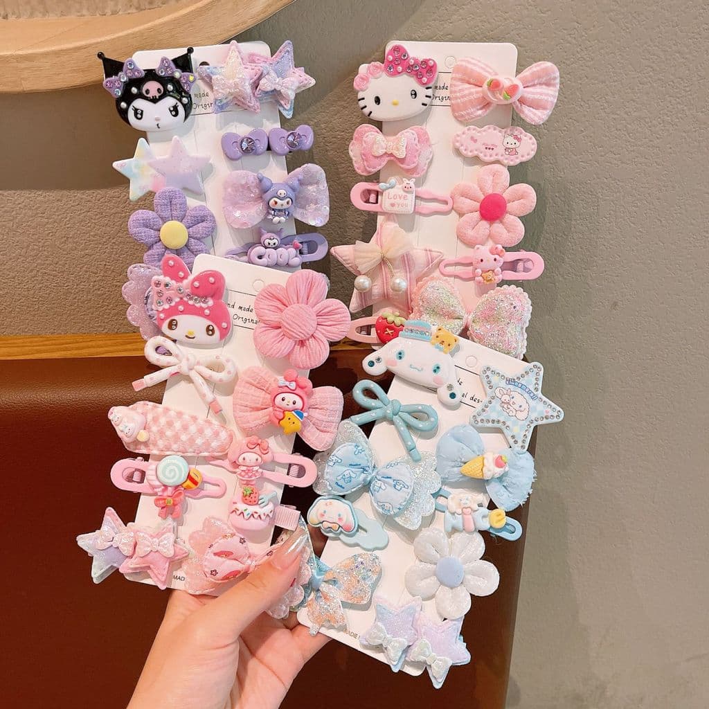 Outono inverno novo estilo crianças Kuromi grampo de cabelo bonito Sanli Hairpin estudante franja clipe menina bb clipe