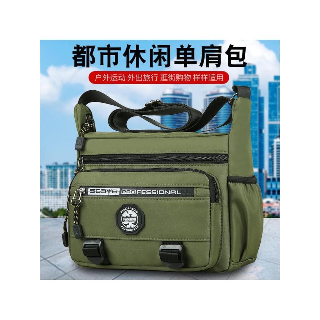 Bolsa masculina com vários bolsos, bolsa de negócios Casual, bolsa de ombro, repelente de água, resistente ao desgaste,