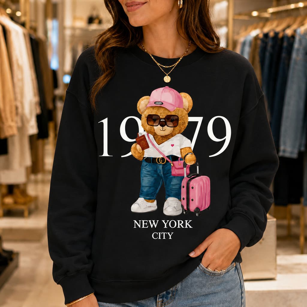 Moletom Feminino Estampado Teddy NYC 1979 - Philklen