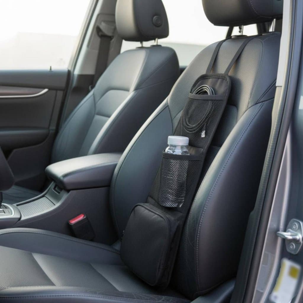 Bolsa De Armazenamento Lateral De Assento De Material Oxford De Longa Duração , Vários Bolsos , Organizador Carro , Tira