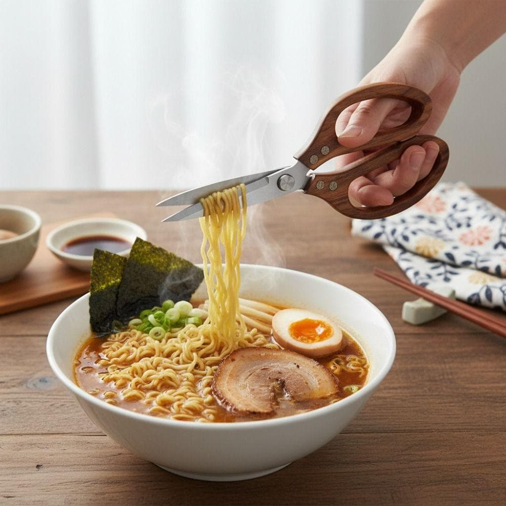 Tesoura De Cozinha Com Cabo  , Churrasco De Aço Inoxidável Resistente Afiada De Ramen