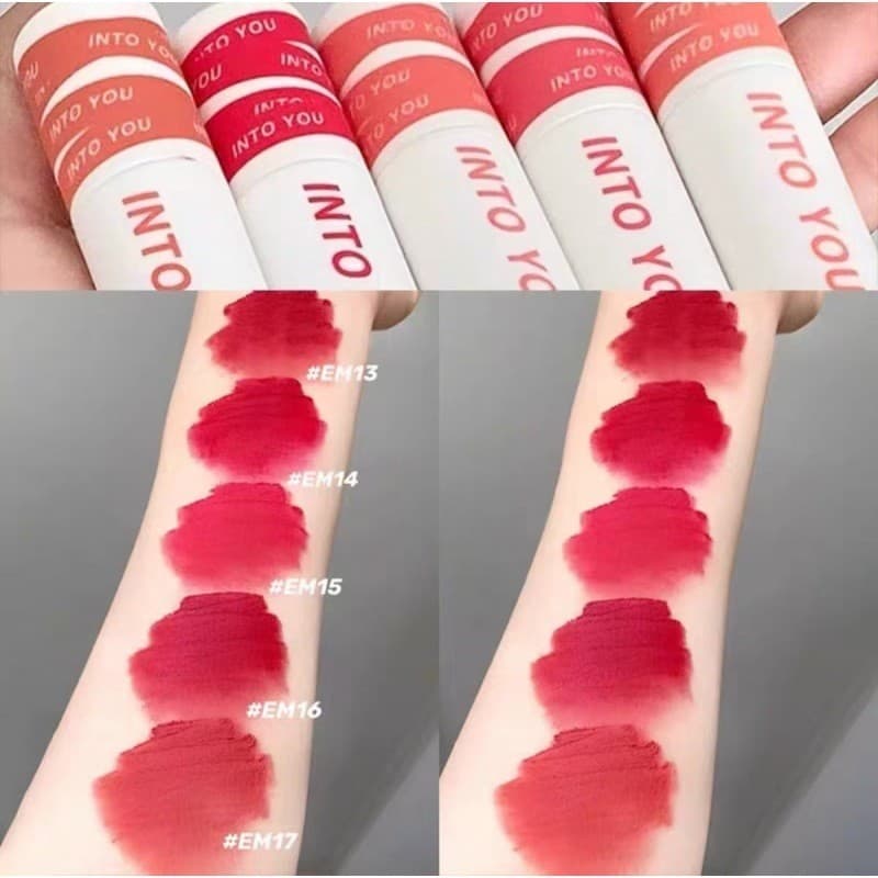 Intoyou Batom Lip Clay Heart Mu e You Heroine Matte Matte Velvet Lip Gloss Pó Névoa Lip Gloss 正
