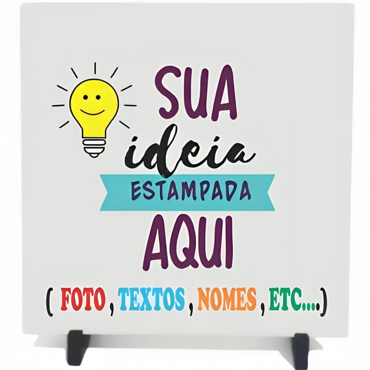 Azulejo Personalizado com sua Arte + SUPORTE