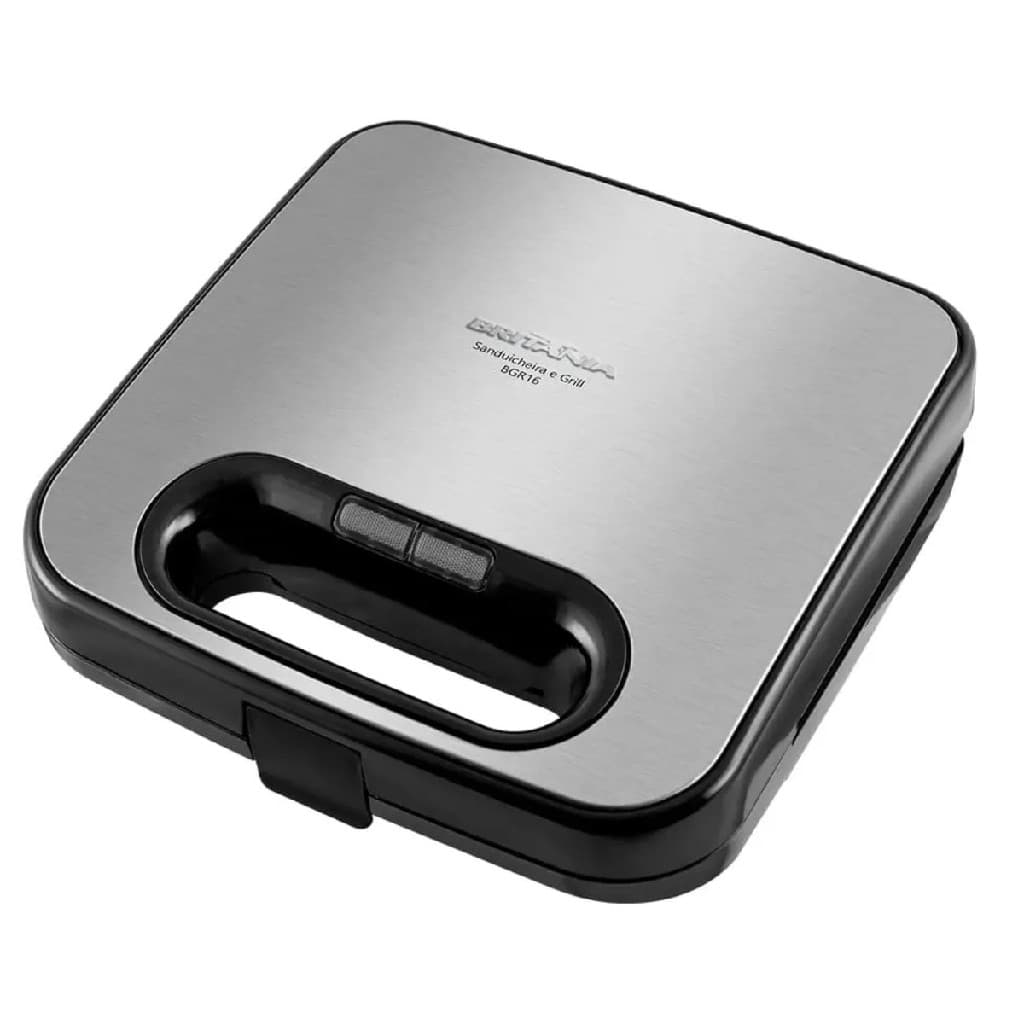 Sanduicheira E Grill  BGR16 2 Em 1 Redstone 750w Cor Preto c/ Prata