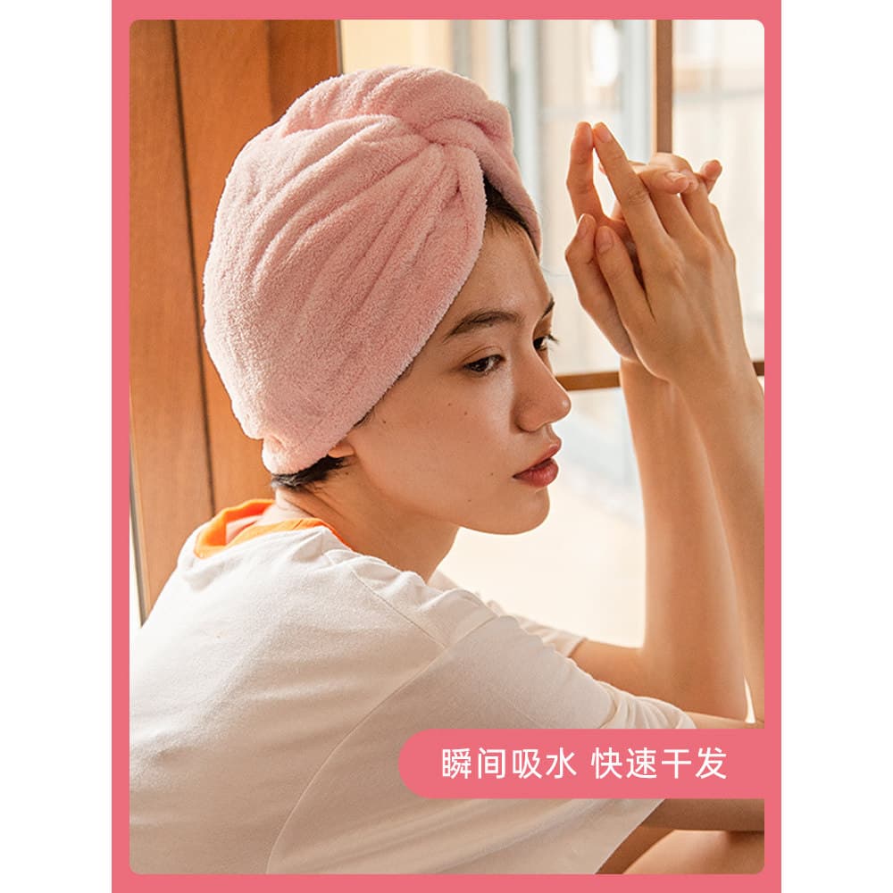 Touca de cabelo seco absorvente, touca de banho para lavar o cabelo, toalha de secagem rápida, capa feminina espessada p