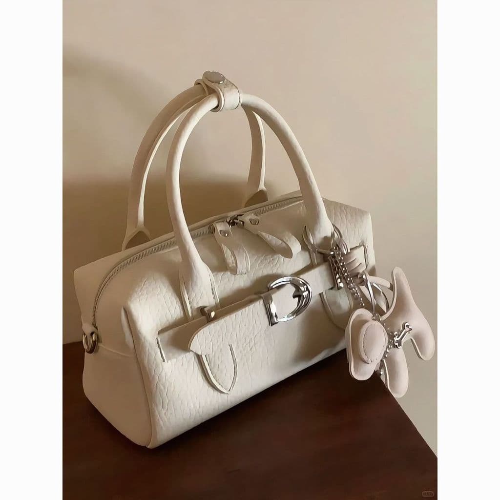 Bolsa Transversal de Ombro Único Feminina Estilo Coreano Novo Verão 2026, Bolsa de Mão Boston Simples e Versátil